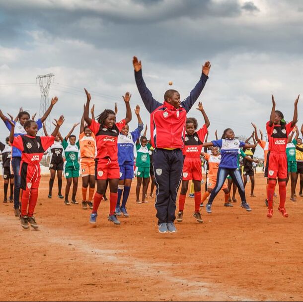 This image depicts a well organized women’s soccer league division, located in Sabié, Mozambique. The 10 women’s soccer teams are part of the Rhino Cup Champions League in Mozambique, sponsored through Wild and Free Foundation. The future of African wildlife is in the hands of rural African youth who currently have few opportunities in life other than poaching.